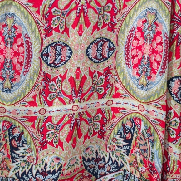 LULUS Design Major Red Print Sleeveless Swing Mini Dress, Moroccan Print, Size M - Picture 11 of 14